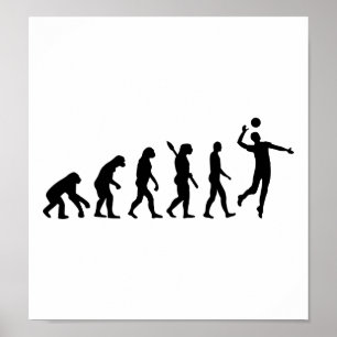 Póster Jugador de voleibol de evolución