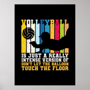 Póster Jugador de voleibol El voleibol es sólo una real