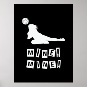 Póster Jugador de voleibol Mina de voleibol