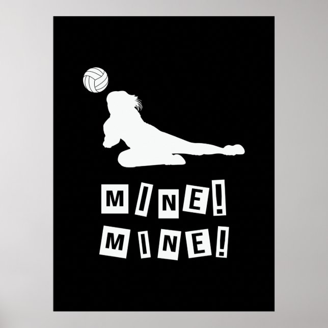 Póster Jugador de voleibol | Mina de voleibol (Frente)