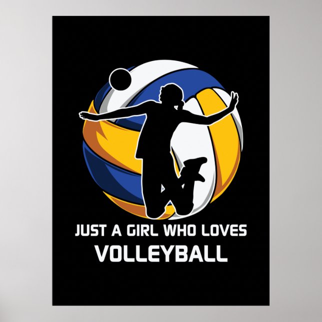 Póster Jugador de voleibol, solo un Chica que ama el vole (Frente)