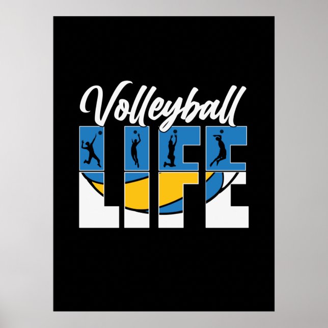 Póster Jugador de voleibol | Vida útil del voleibol (Frente)