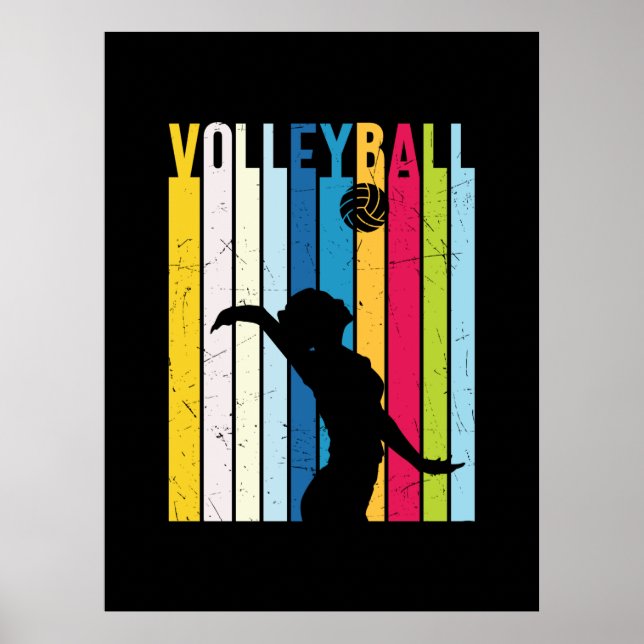 Póster Jugador de voleibol | Voleibol de época (Frente)