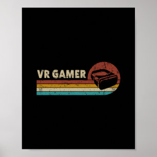 Póster Jugador de Vr Juegos de Video Antiguos Para Chicos