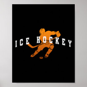 Póster Jugador del equipo Orange de Hockey sobre hielo Te