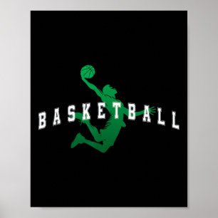 Póster Jugador del Equipo Verde Sketll Texto Varsity