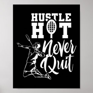 Póster Jugador Deporte Bádminton Aficionado Volante