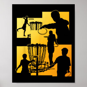 Póster Jugador Divertido de Golf con Disco Fresco Disco V