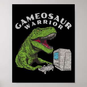 Póster Jugador divertido de videojuegos