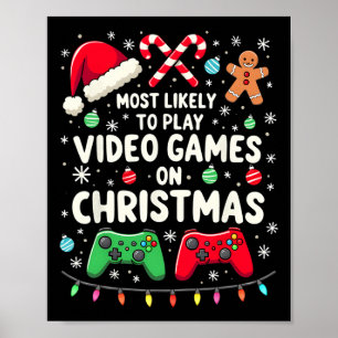 Póster Jugador Divertido Más Propenso a Jugar Videojuegos