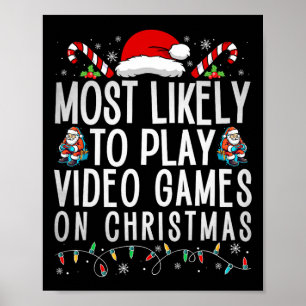 Póster Jugador Divertido Más Propenso a Jugar Videojuegos