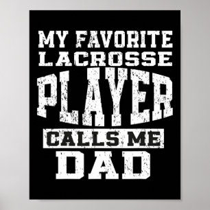 Póster Jugador favorito de Lacrosse Callsme Dad Day L