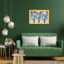 Jugador Giraffe Trio Wall Art Fun Safari Déco