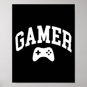 Póster Jugador Juego Divertido Gráfico