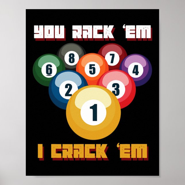 Póster Jugador O Atleta De Puns Billiards (Frente)