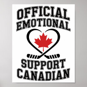 Póster Jugador Oficial de Hockey Canadiense de Apoyo Emoc