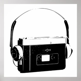 Póster Jugador Portable Cassette 80, Walkman.