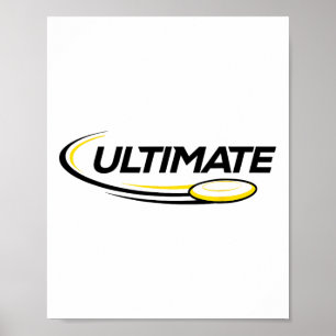 Póster Jugador Profesional de Golf con Disco de Ultimate 
