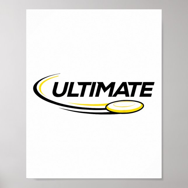 Póster Jugador Profesional de Golf con Disco de Ultimate  (Frente)