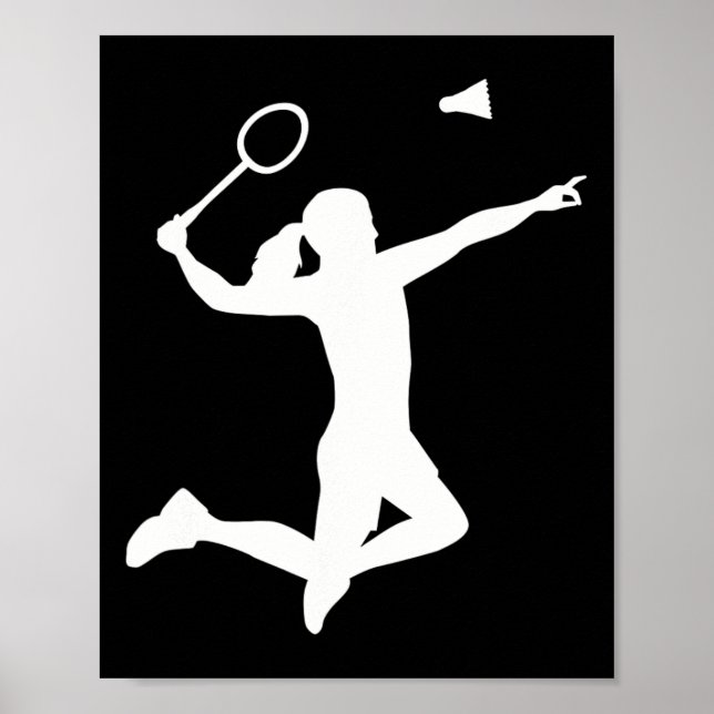 Póster Jugadora de Badminton femenina (Frente)