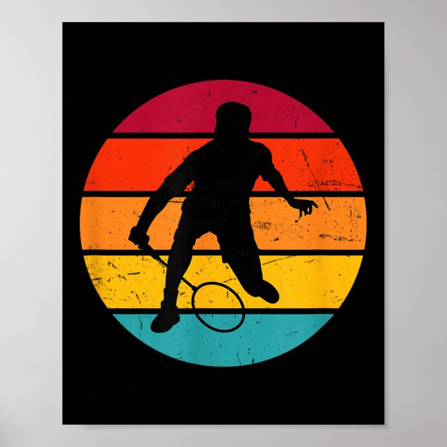 Póster Jugadora de bádminton femenina de squash de bádmin (Frente)