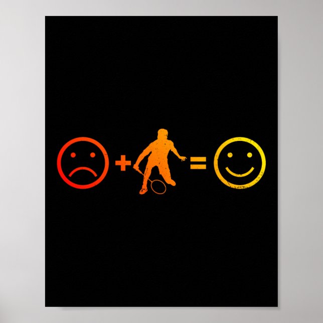 Póster Jugadora de bádminton para mujeres Squash (Frente)