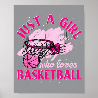 Póster Jugadora de Baloncesto Mujer Solo Una Chica Que Am