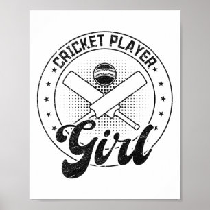 Póster Jugadora de cricket