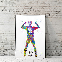 Póster Jugadora de Fútbol