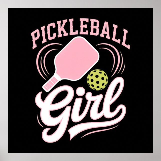 Póster Jugadora de Pickleball Chica (Frente)