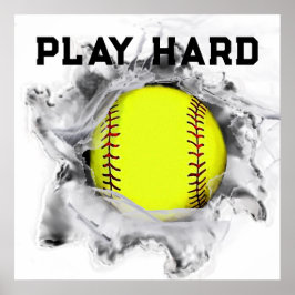 Póster Jugadora de Softbol