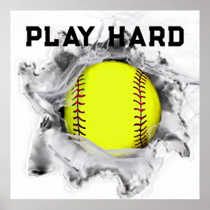 Póster Jugadora de Softbol