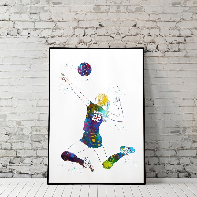 Póster Jugadora de voleibol femenina (Subido por el creador)