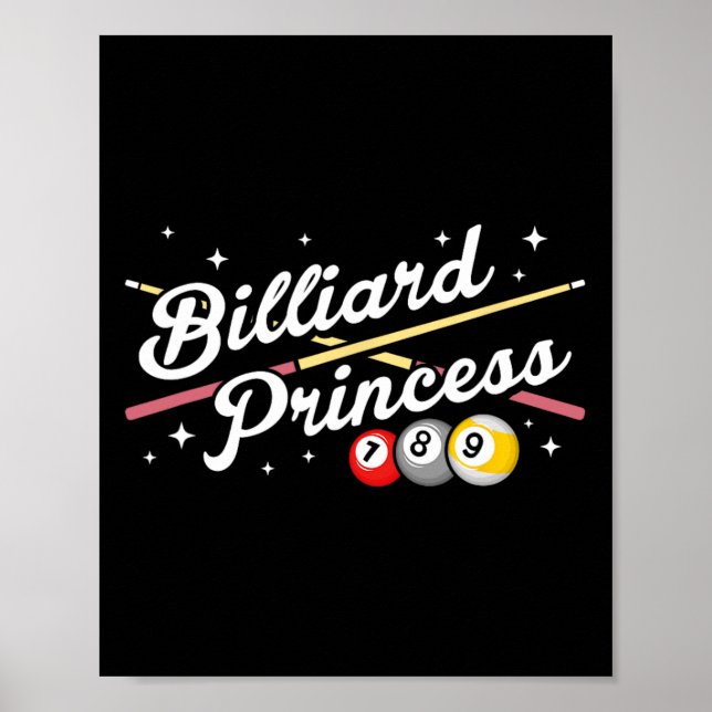 Póster Jugadores Billiard Princess Pool Billia (Frente)