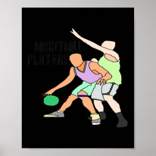 Póster Jugadores de baloncesto arriba
