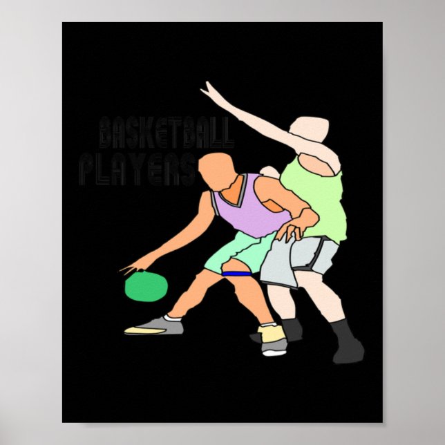 Póster Jugadores de baloncesto arriba (Frente)