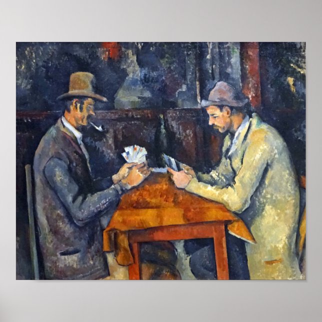 Póster Jugadores de cartas, Cezanne (Frente)