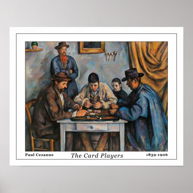 Póster Jugadores de cartas de Cezanne (Frente)