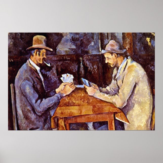 Póster Jugadores de cartas de Paul Cezanne (Frente)
