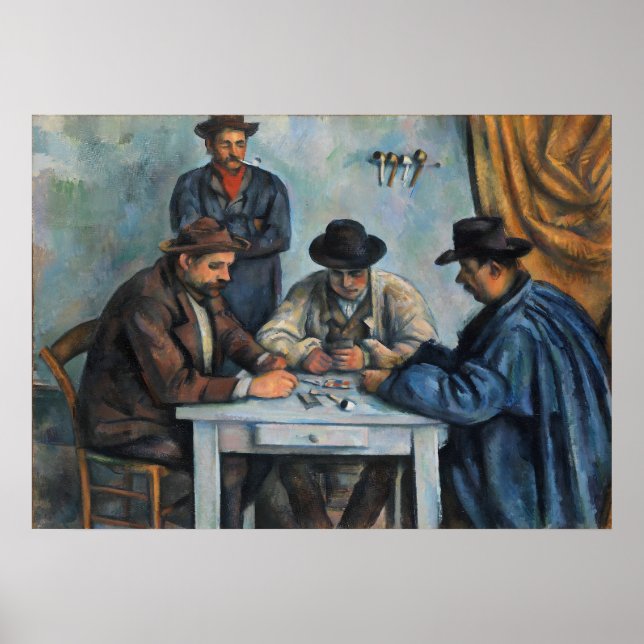 Póster Jugadores de cartas de Paul Cezanne (Frente)