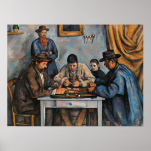 Póster Jugadores de cartas Paul Cezanne Pining Art