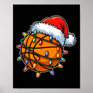 Póster Jugadores de Esqueleto Divertidos Luces de Navidad