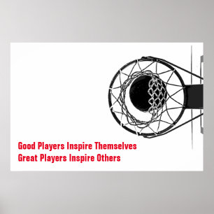 Póster Jugadores de la Cita Inspiradora de Baloncesto Ins