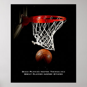 Póster Jugadores de la Cita Inspiradora de Baloncesto Ins