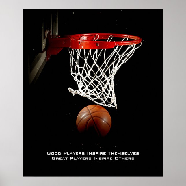 Póster Jugadores de la Cita Inspiradora de Baloncesto Ins (Frente)
