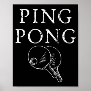 Póster Jugadores de Ping Pong Paddle Table Tennis Sports 