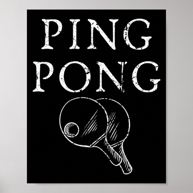 Póster Jugadores de Ping Pong Paddle Table Tennis Sports  (Frente)