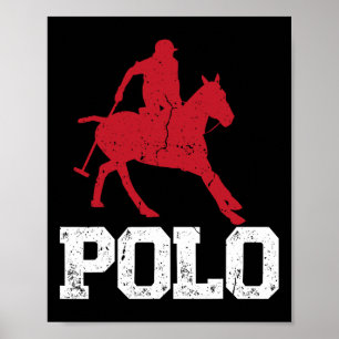 Póster Jugadores De Polo A Caballo Montando A Caballo Spo