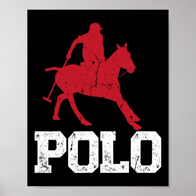 Póster Jugadores De Polo A Caballo Montando A Caballo Spo (Frente)