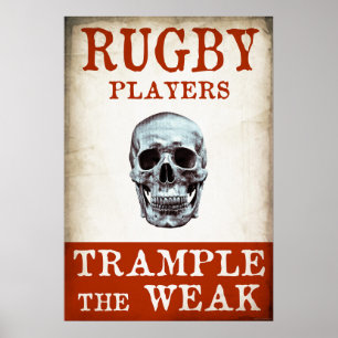 Póster Jugadores De Rugby Tramparan Lo Débil - Imprimir
